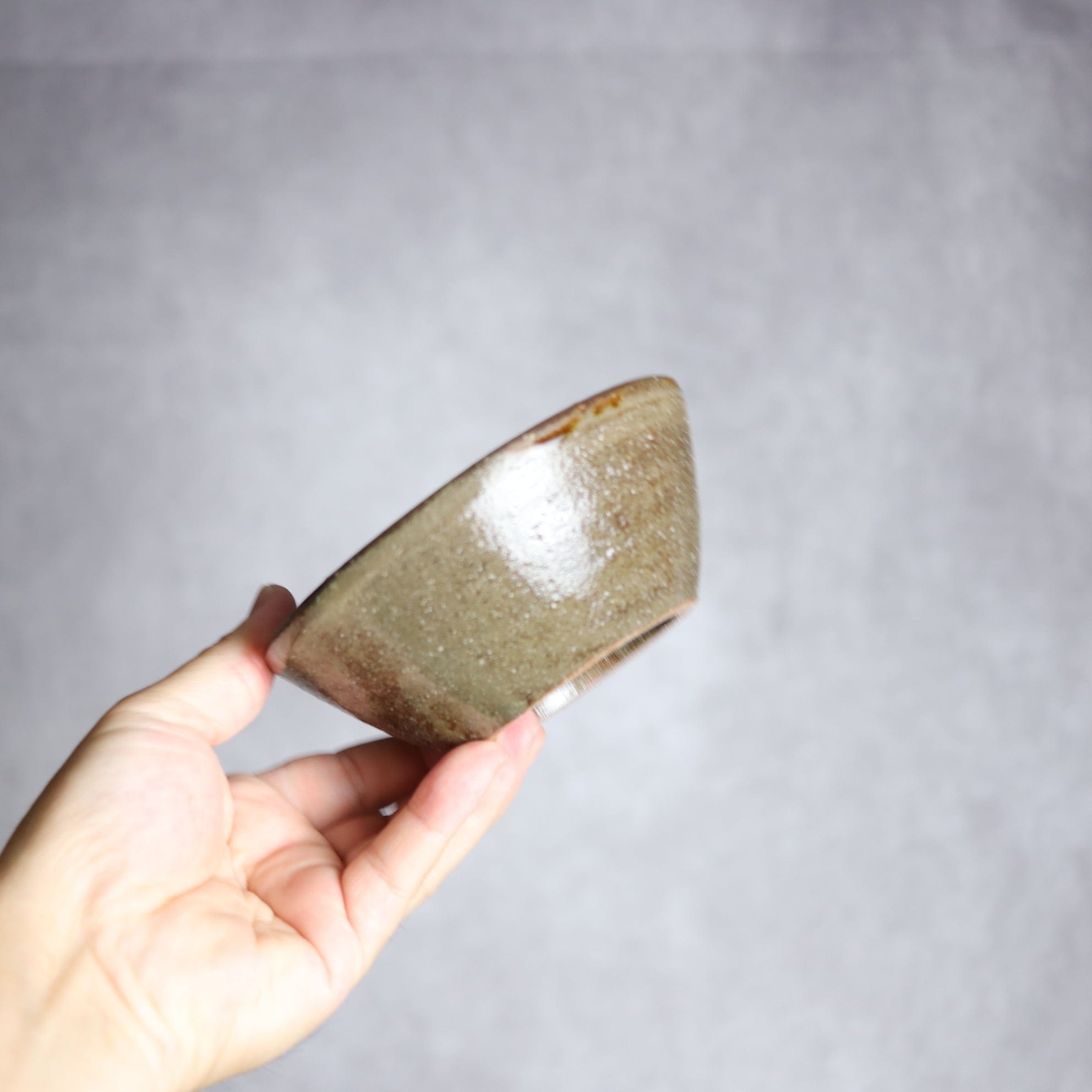 4寸鉢2 飴 呉須釉 双葉 やちむん 陶器 漂窯 陶器.