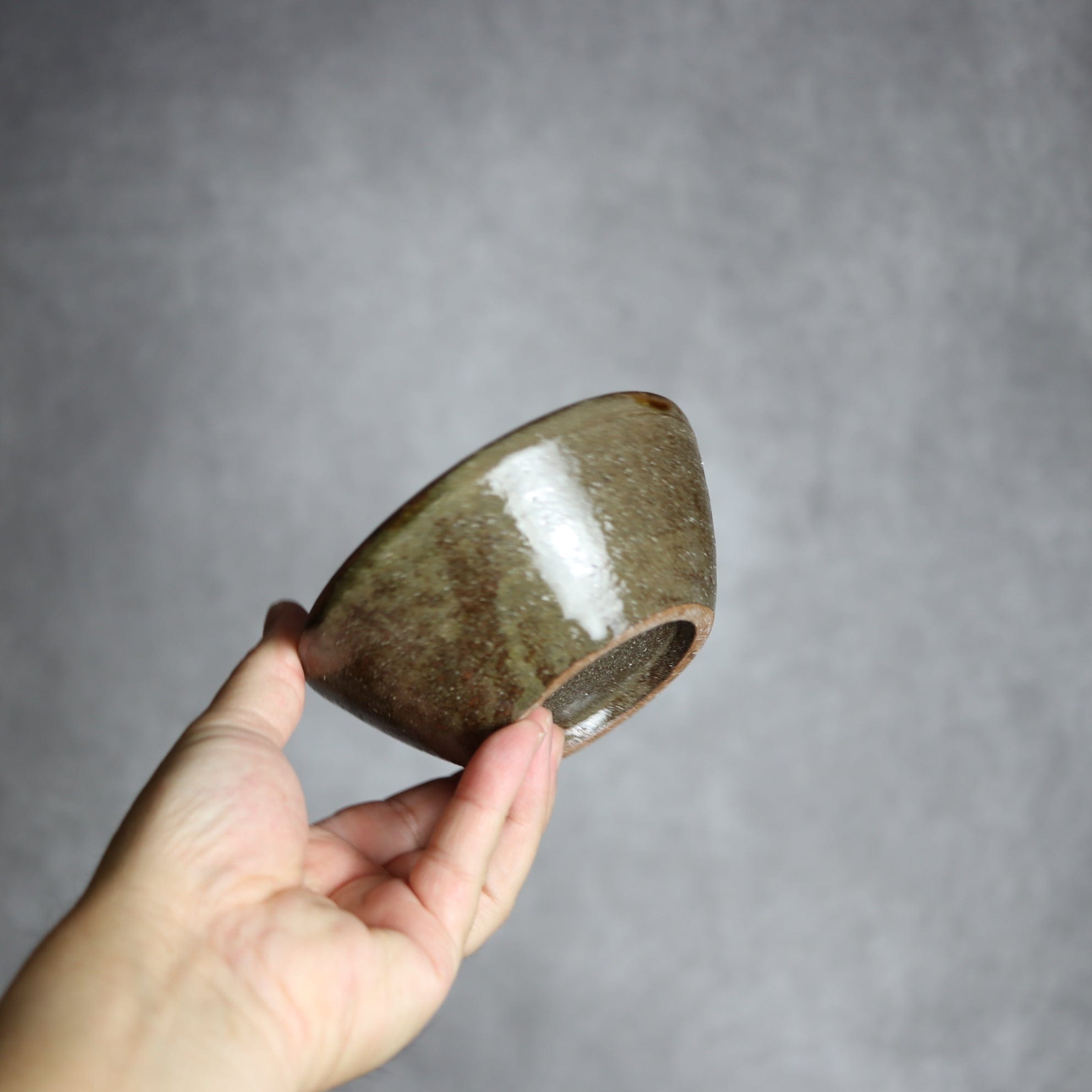 4寸鉢2 飴 呉須釉 双葉 やちむん 陶器 漂窯 陶器.