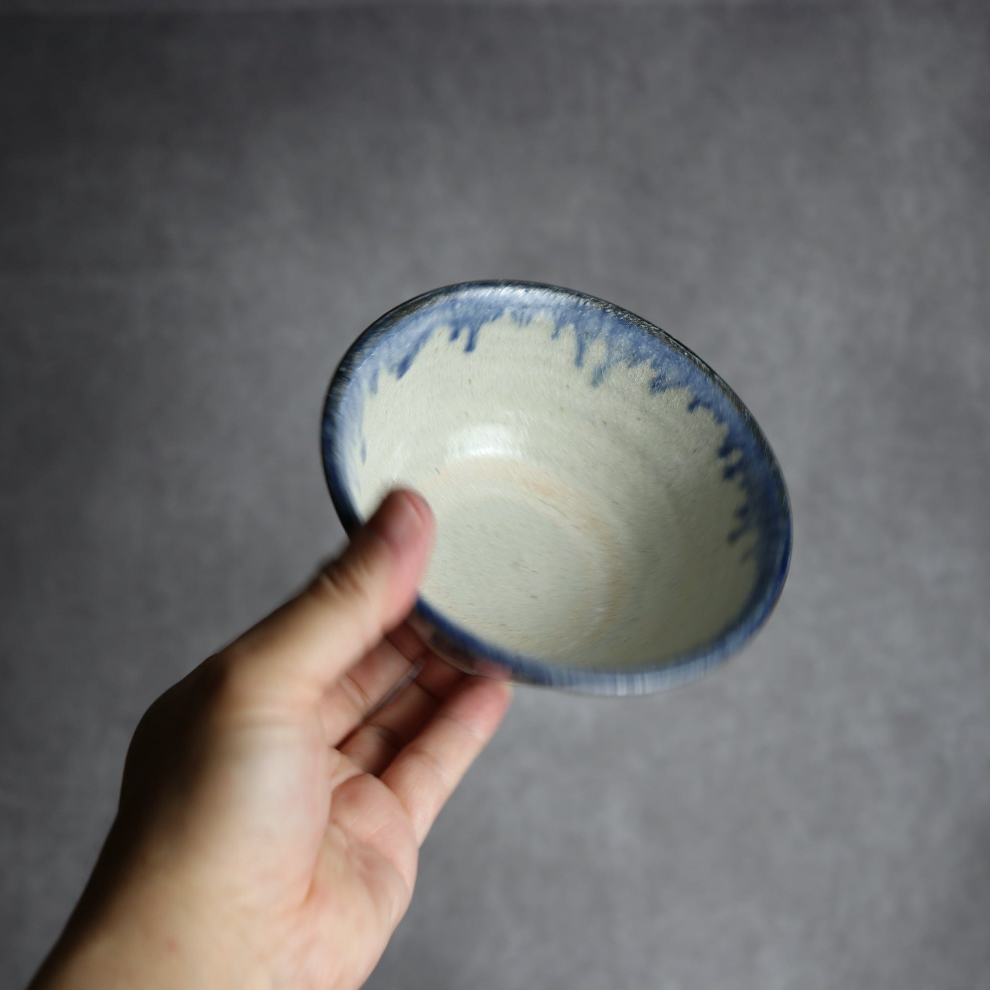 4寸マカイ2 呉須釉 唐草 やちむん 陶器 榮一工房