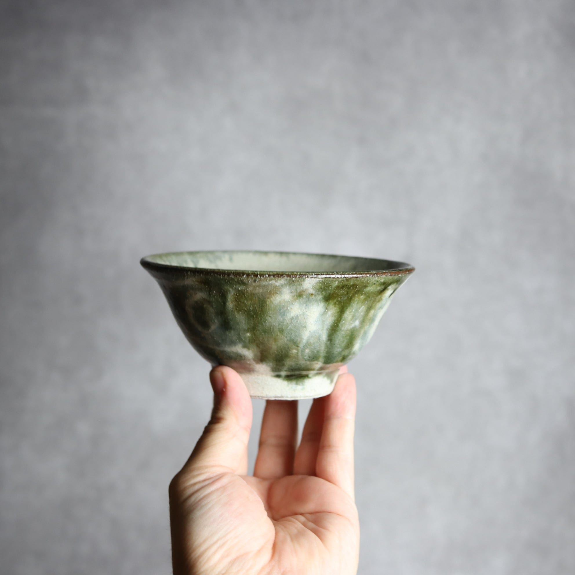 4寸マカイ3 黒呉須釉 唐草 やちむん 陶器 榮一工房