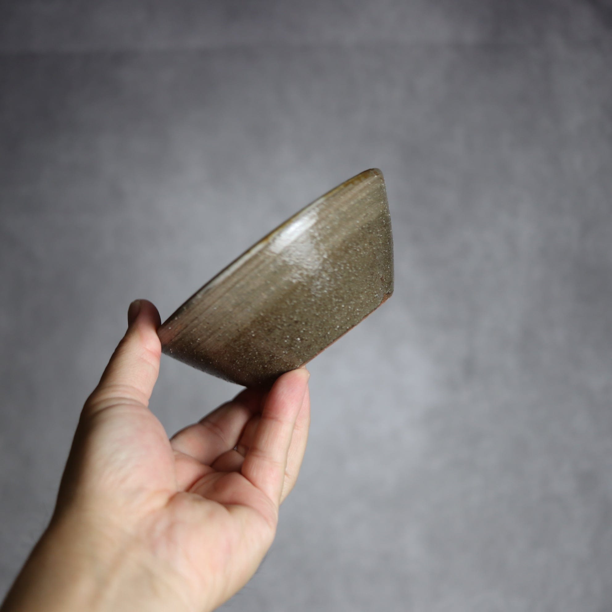 4寸鉢3 飴 呉須釉 双葉 やちむん 陶器 漂窯 陶器.