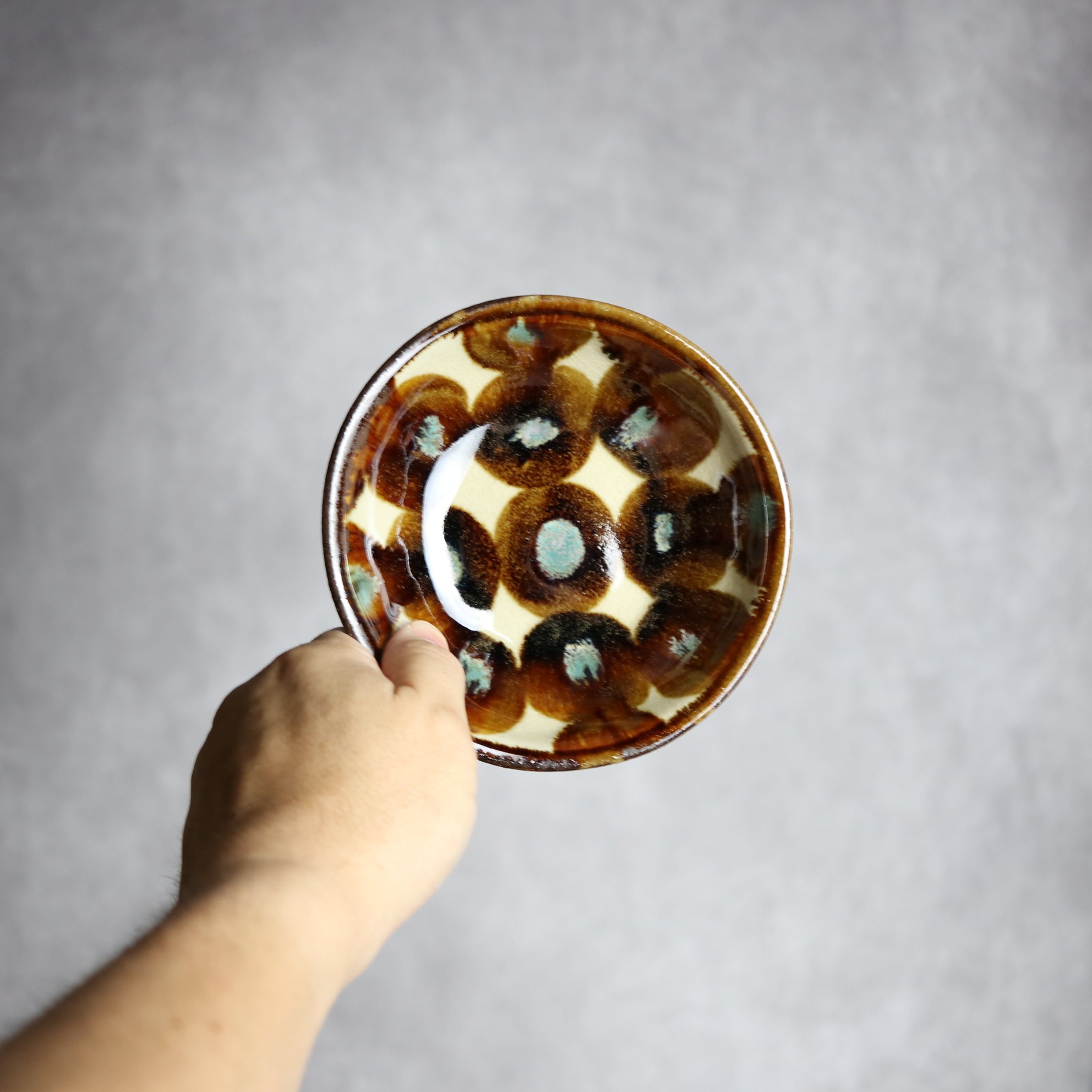 エドメ陶房 - 小鉢1 茶丸紋 やちむん 陶器 エドメ陶房 - mundasui