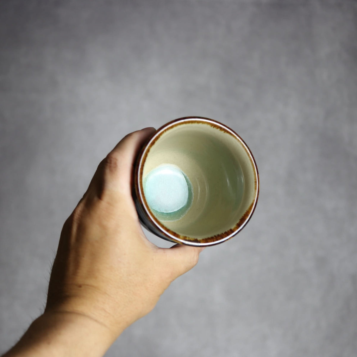 丸フリーカップ1 青三彩 やちむん 陶器 エドメ陶房 やちむん 陶器.