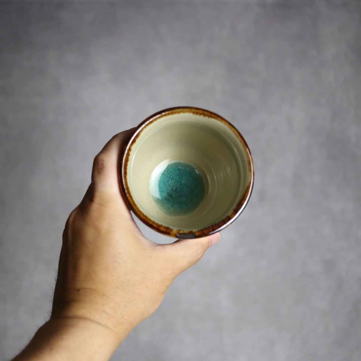 丸フリーカップ1 青三彩 やちむん 陶器 エドメ陶房 やちむん 陶器.