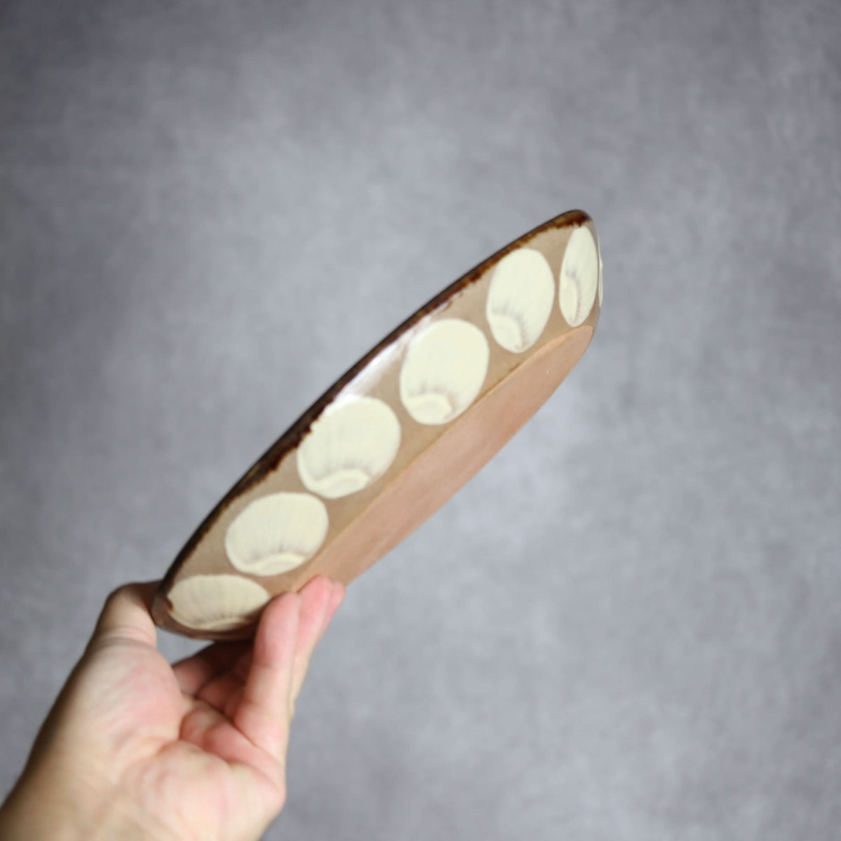 オーバル皿1 三彩紋 やちむん 陶器 エドメ陶房 やちむん 陶器.