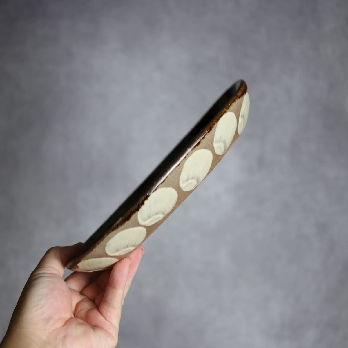 オーバル皿1 三彩紋 やちむん 陶器 エドメ陶房 やちむん 陶器.