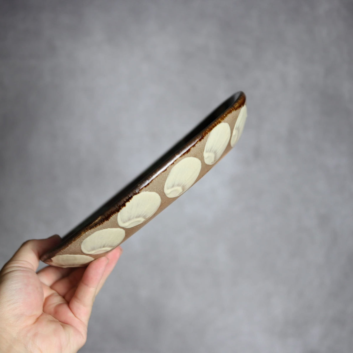オーバル皿1 三彩紋 やちむん 陶器 エドメ陶房 やちむん 陶器.