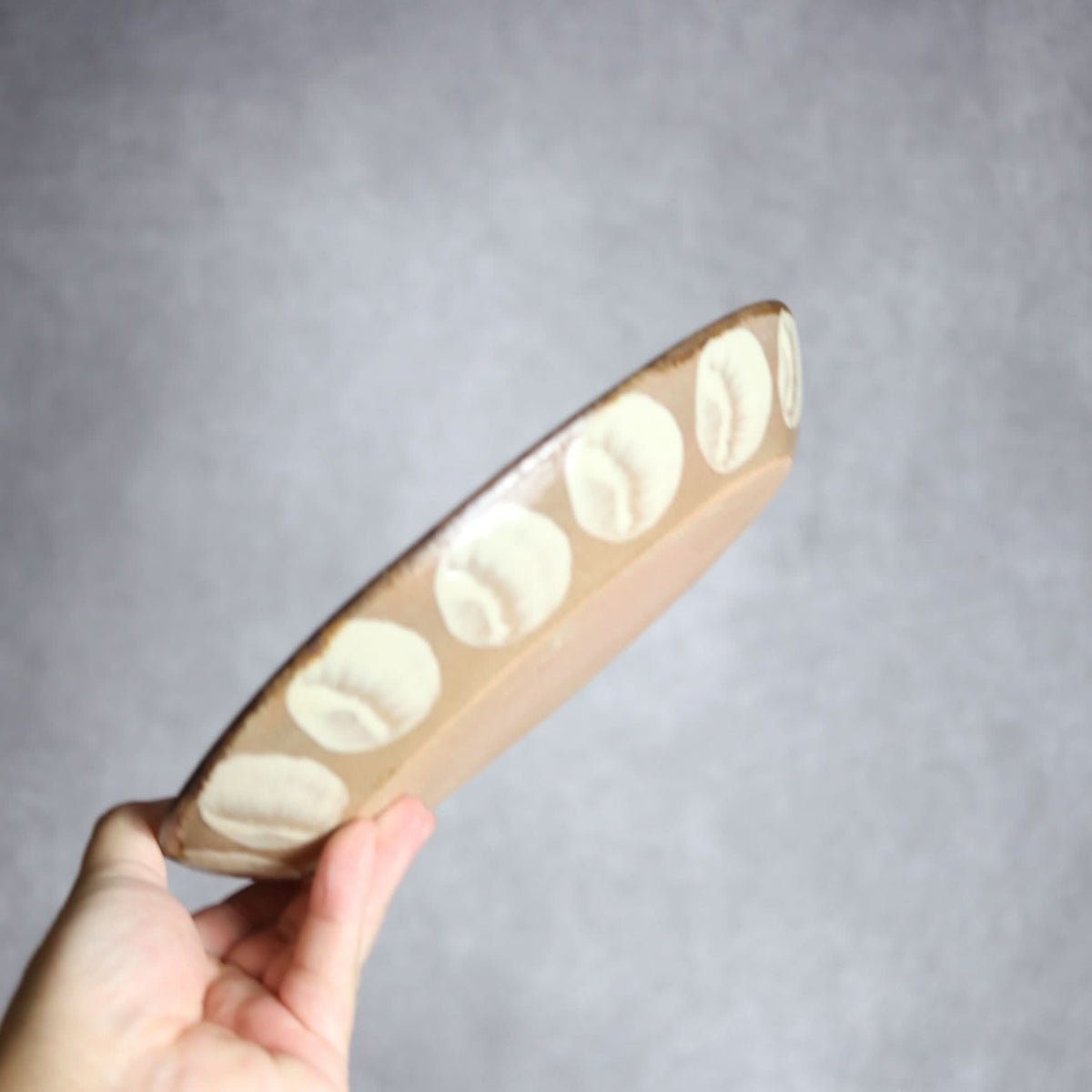 オーバル皿1 三彩丸紋 やちむん 陶器 エドメ陶房 やちむん 陶器.