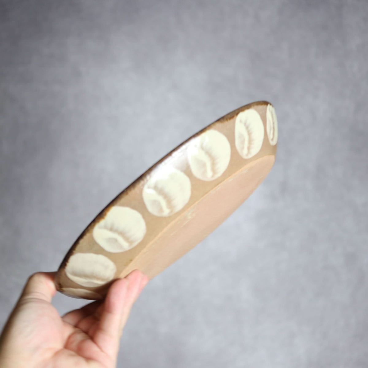 オーバル皿1 三彩丸紋 やちむん 陶器 エドメ陶房 やちむん 陶器.