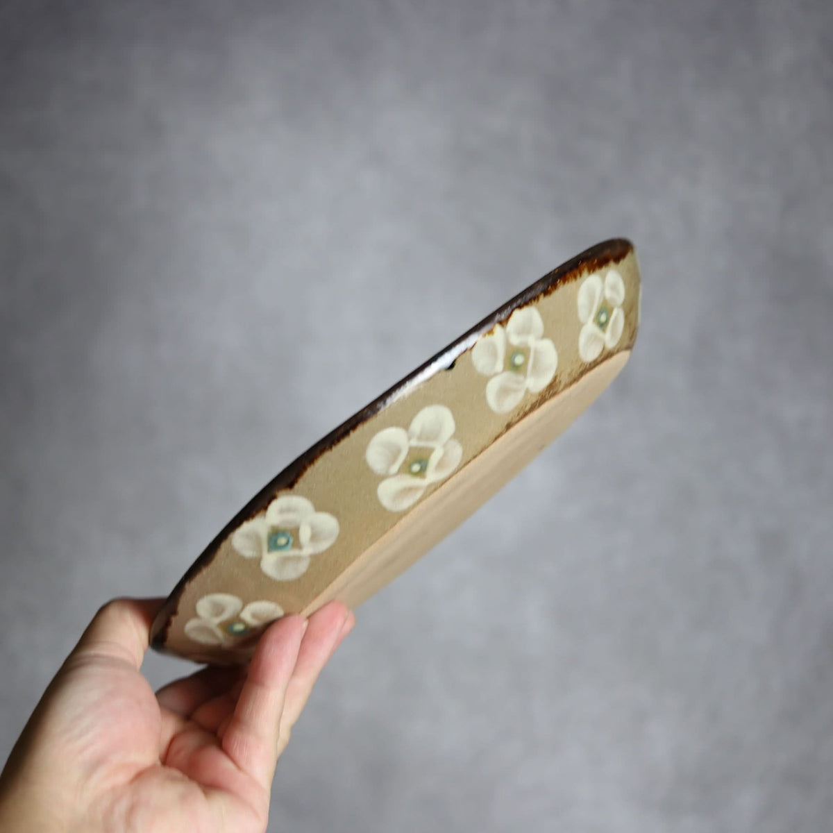 オーバル皿1 網花紋 やちむん 陶器 エドメ陶房 やちむん 陶器.