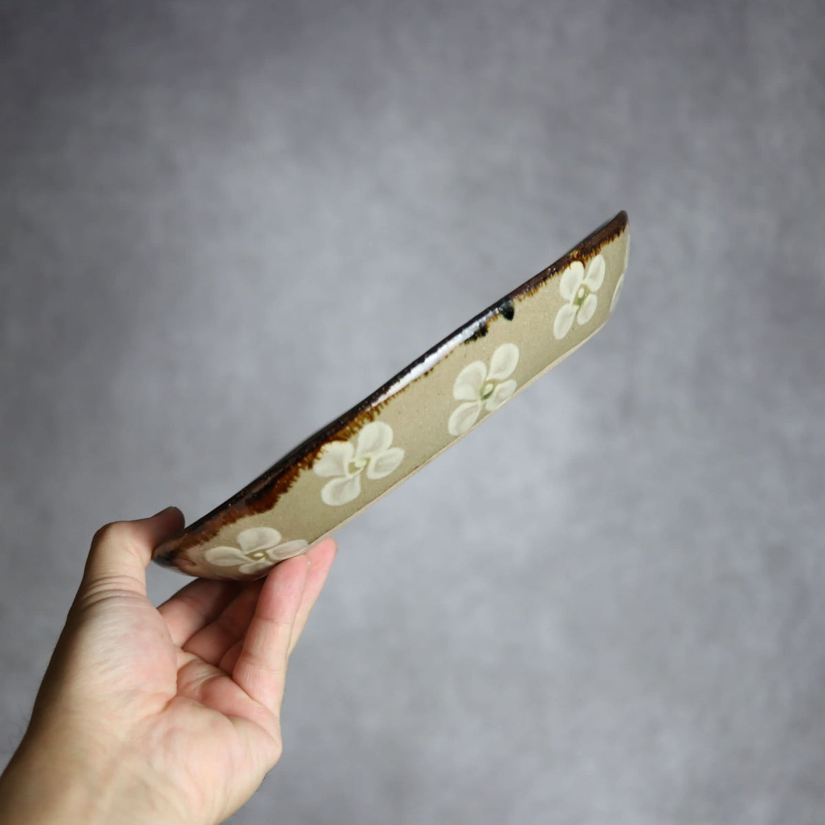 オーバル皿3 ライン紋 やちむん 陶器 エドメ陶房 やちむん 陶器.