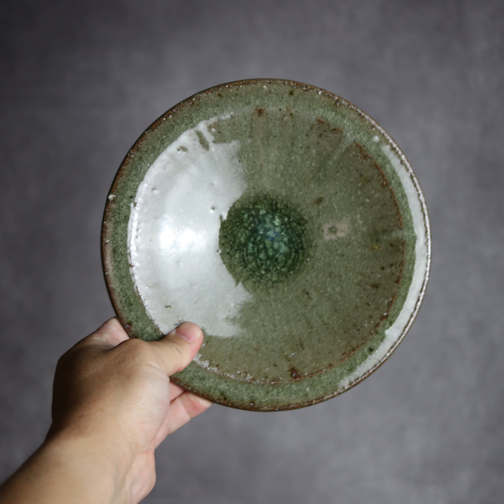 6寸皿1 灰釉 やちむん 陶器 仁陶器工房