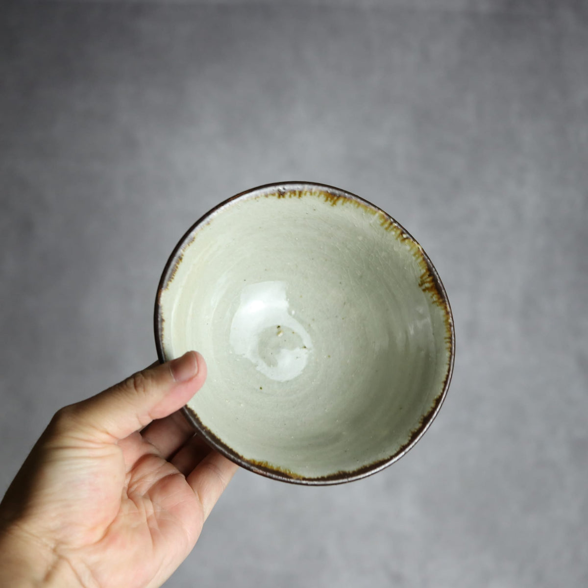 4.5寸マカイ1 三彩 菊花双葉 やちむん 陶器 漂窯