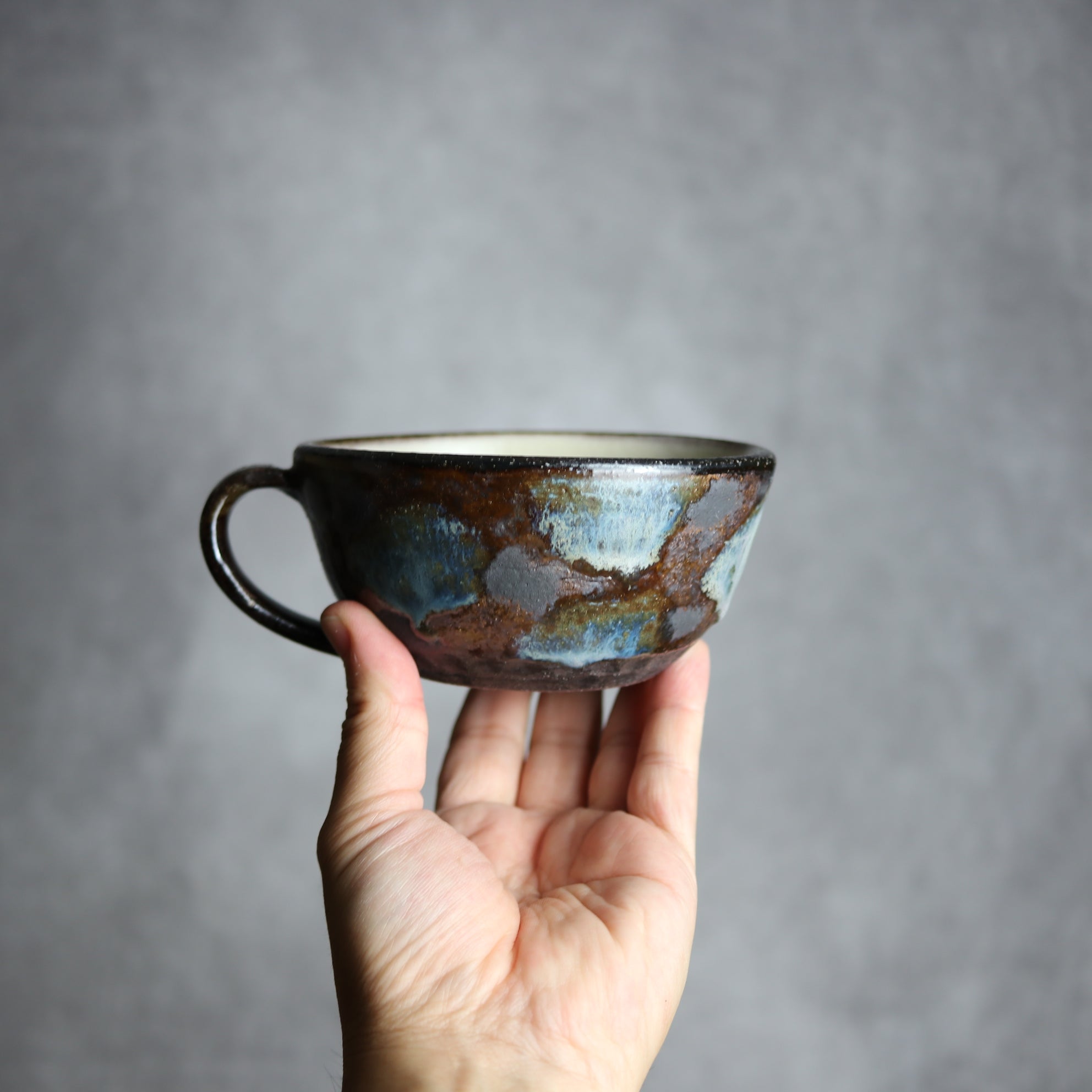 sui - スープカップ1 黒シリーズ やちむん 陶器 sui - mundasui