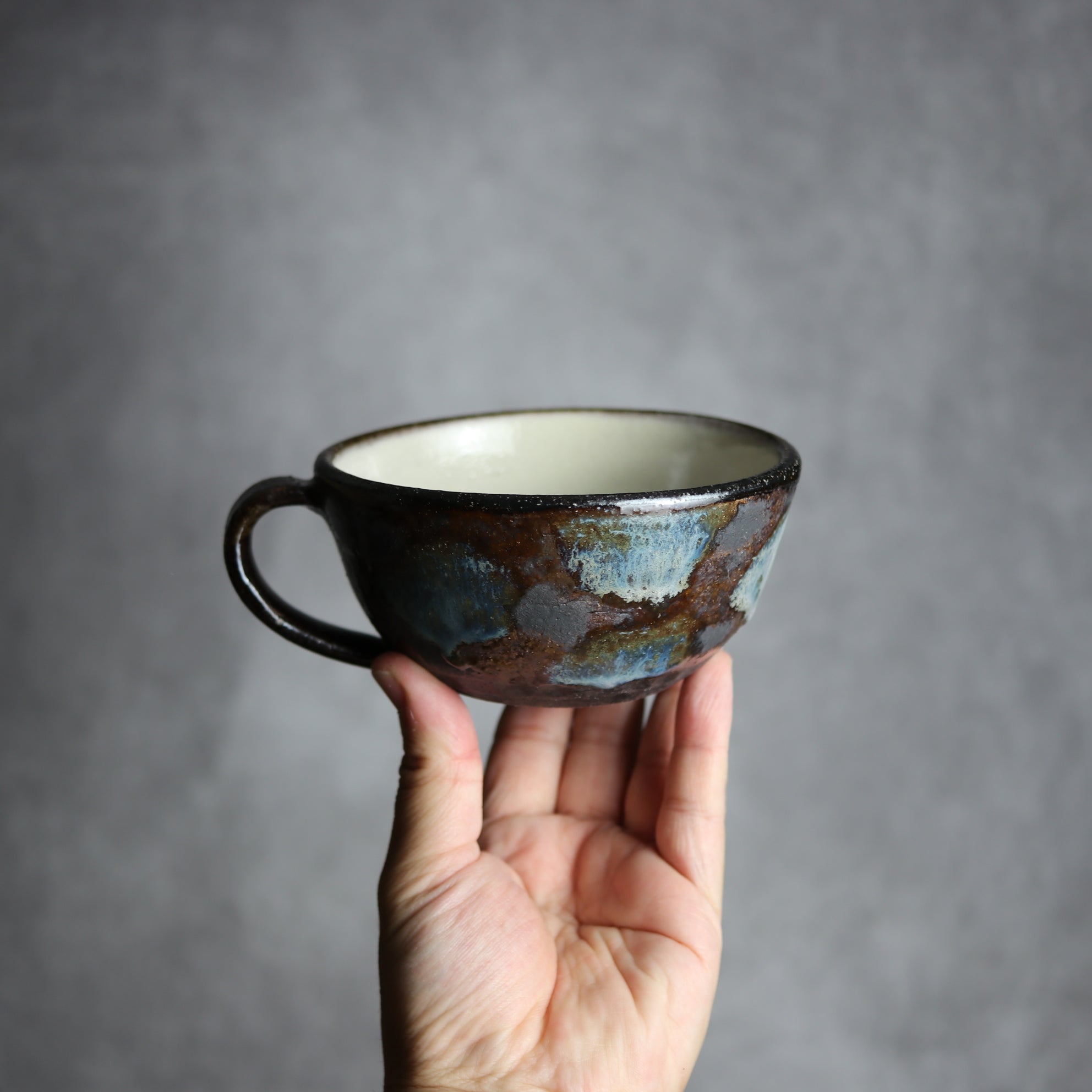 sui - スープカップ1 黒シリーズ やちむん 陶器 sui - mundasui