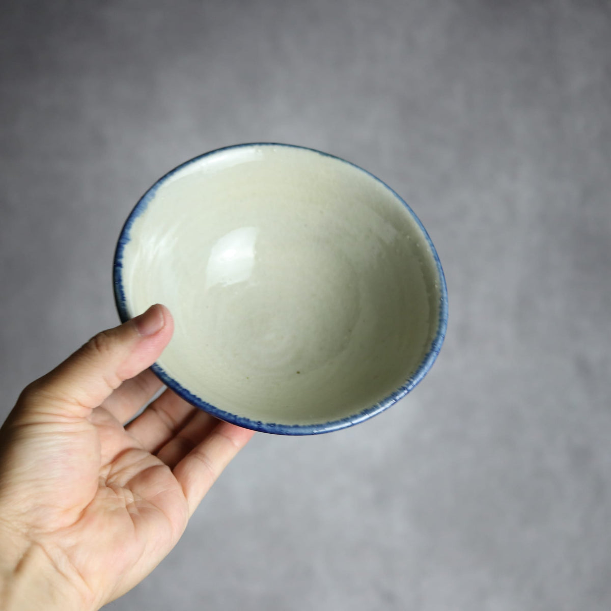 4.5寸マカイ1 呉須 緑釉 双葉 やちむん 陶器 漂窯
