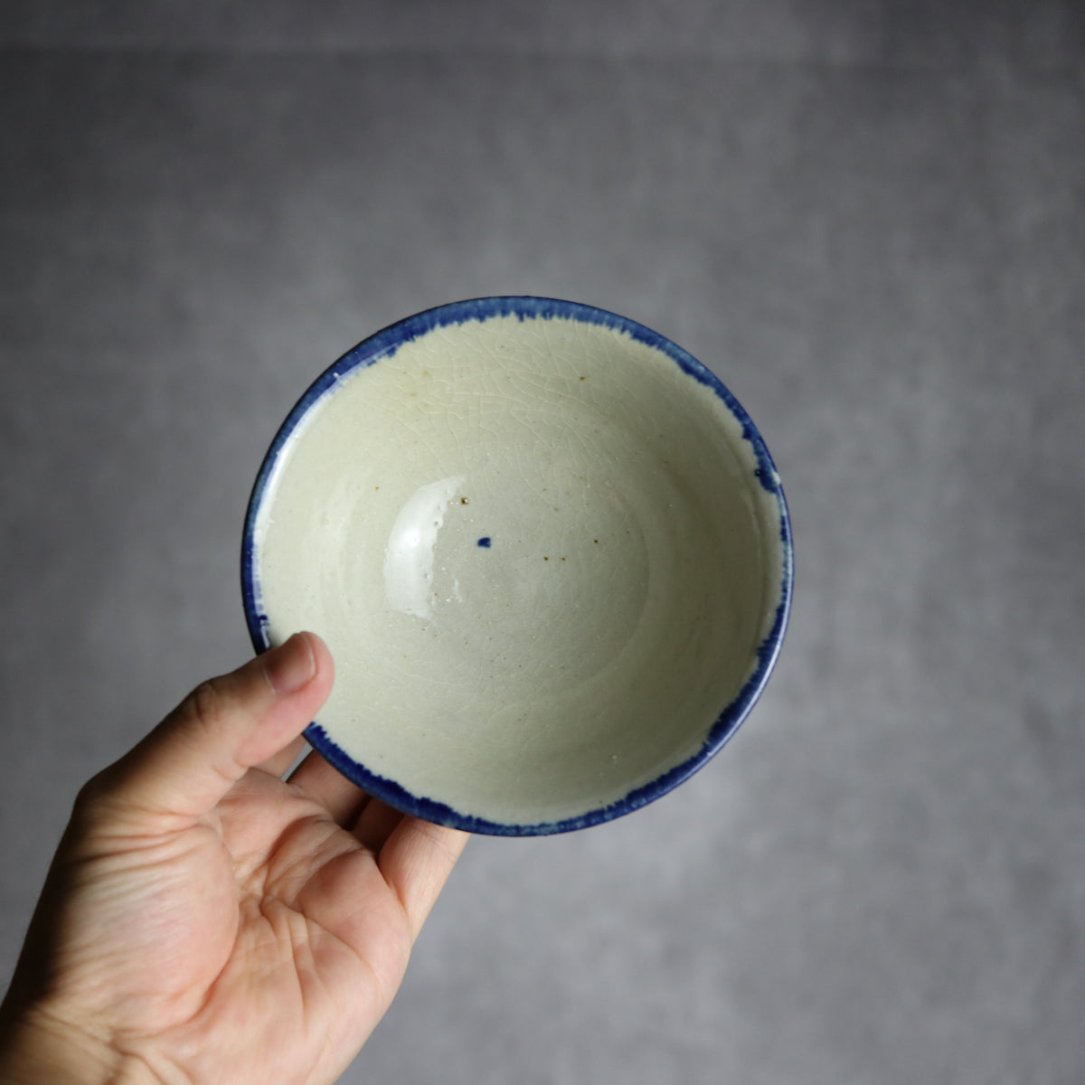 4寸マカイ2 飴 呉須釉 双葉 やちむん 陶器 漂窯