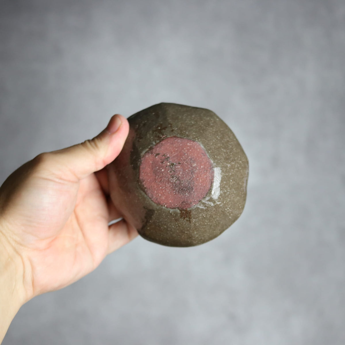 八角皿2 飴 呉須釉 やちむん 陶器 漂窯