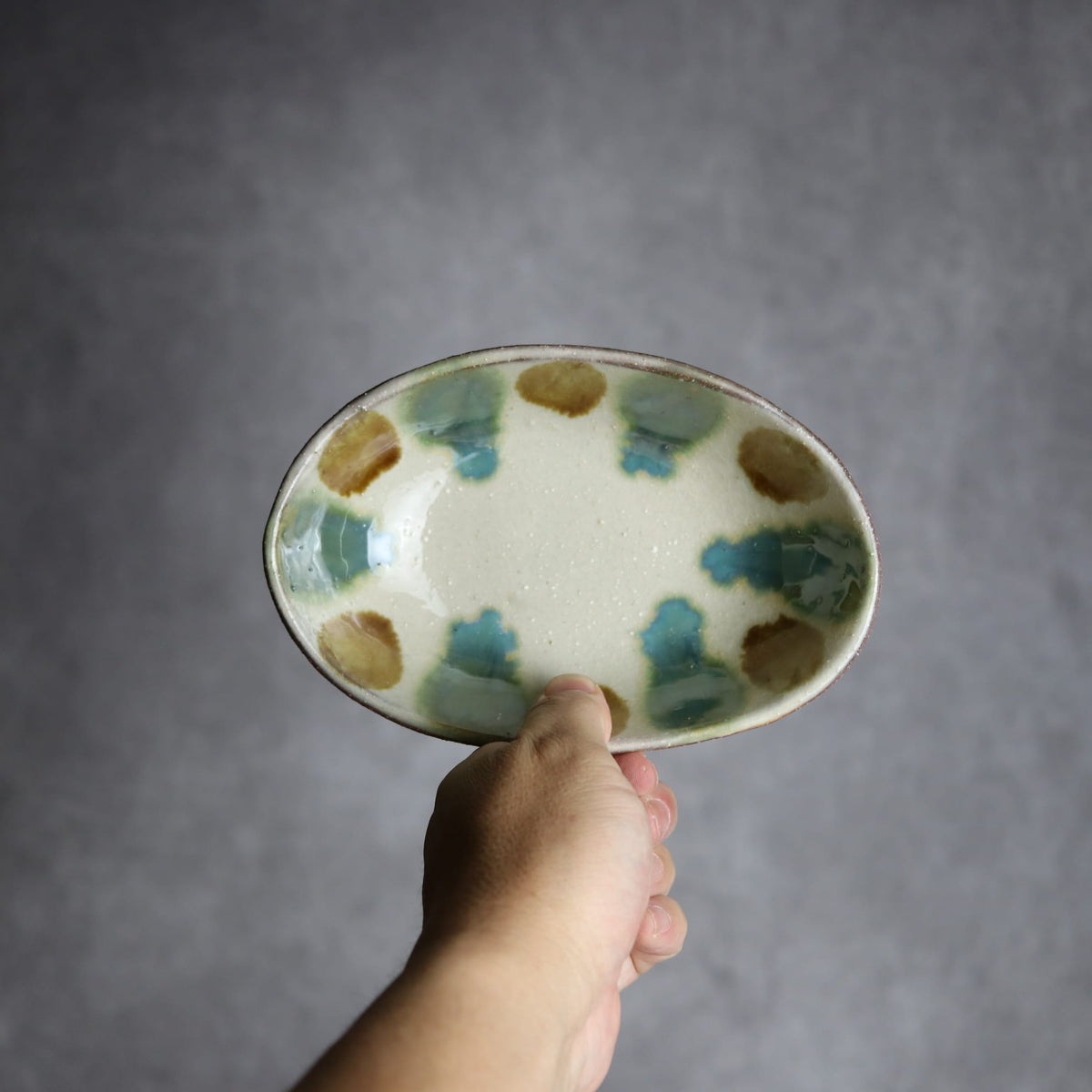 楕円鉢1 三彩 やちむん 陶器 漂窯