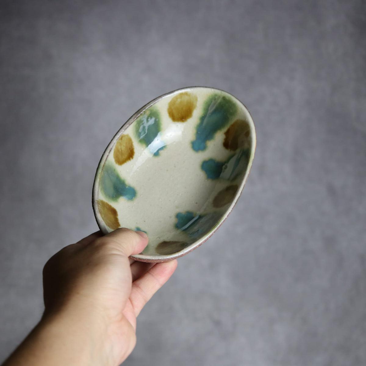 楕円鉢1 三彩 やちむん 陶器 漂窯