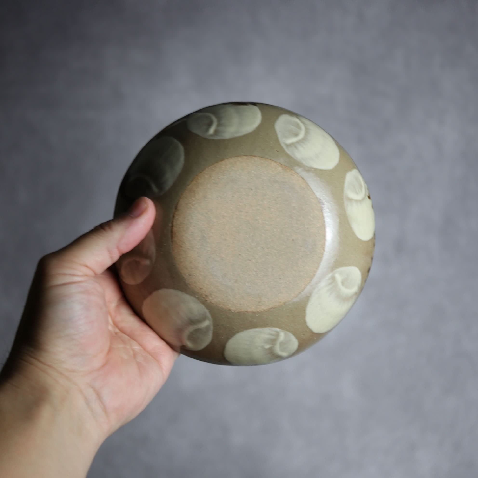 Alt Tag:*小鉢大1 青緑丸紋 やちむん 陶器 エドメ陶房