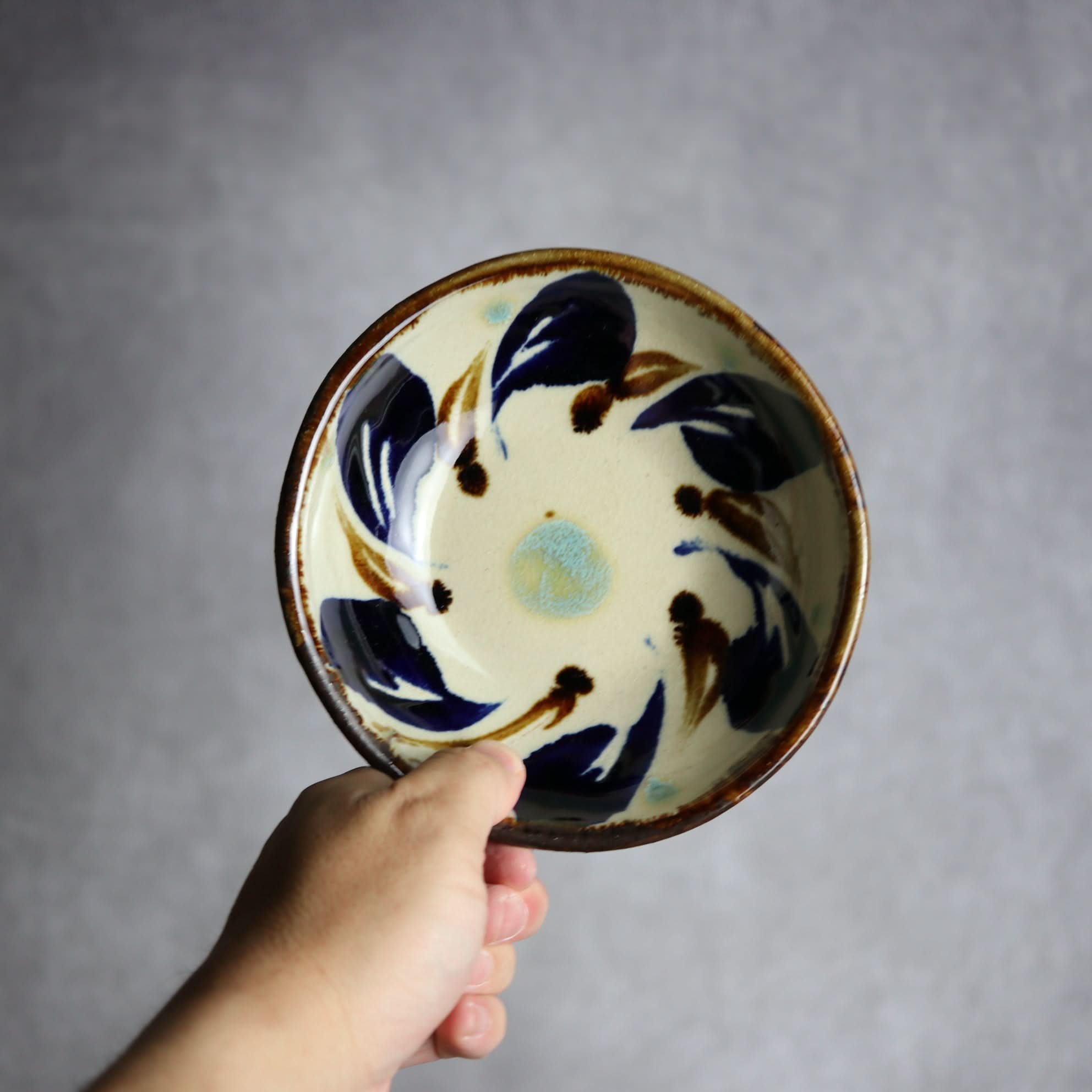 Alt Tag:*小鉢大1 波紋 やちむん 陶器 エドメ陶房