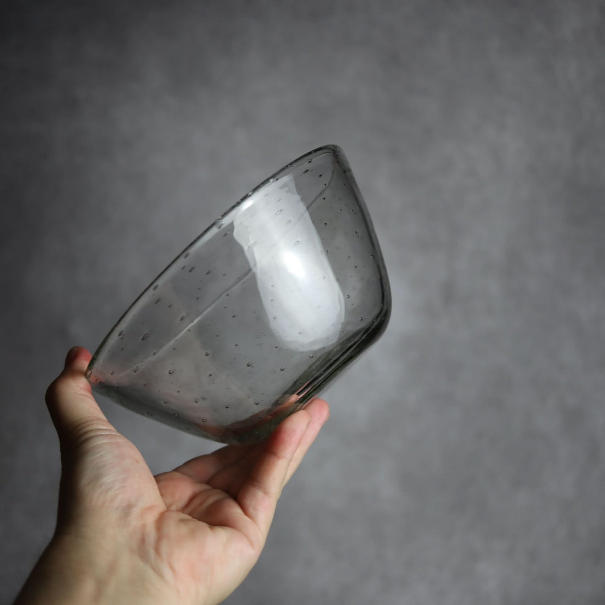 気泡ボウル 小 クリア 琉球ガラス ガラス工房清天｜ガラス工房 清天 