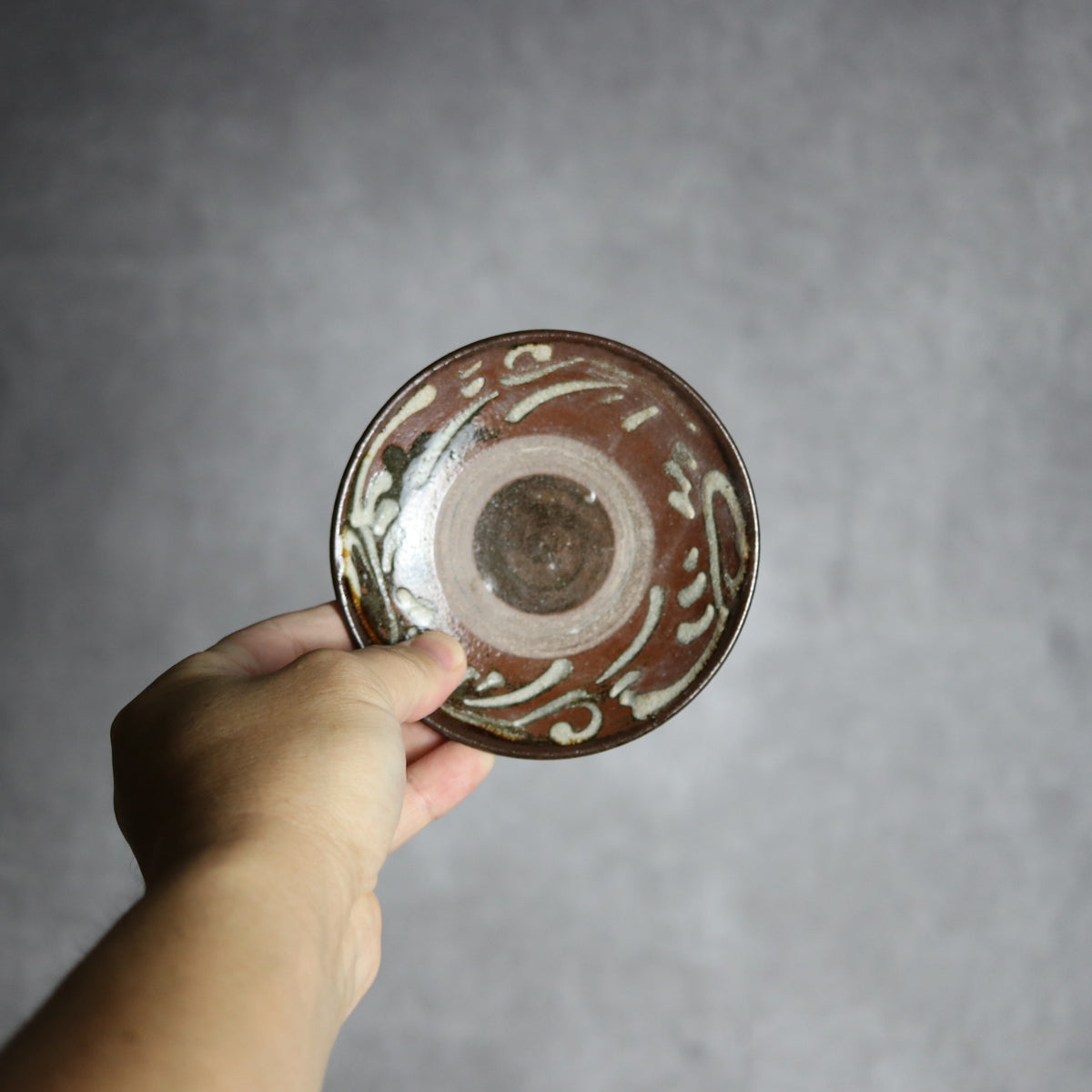 3.5寸皿2 イッチン 菊唐草 やちむん 陶器 北窯 松田共司工房