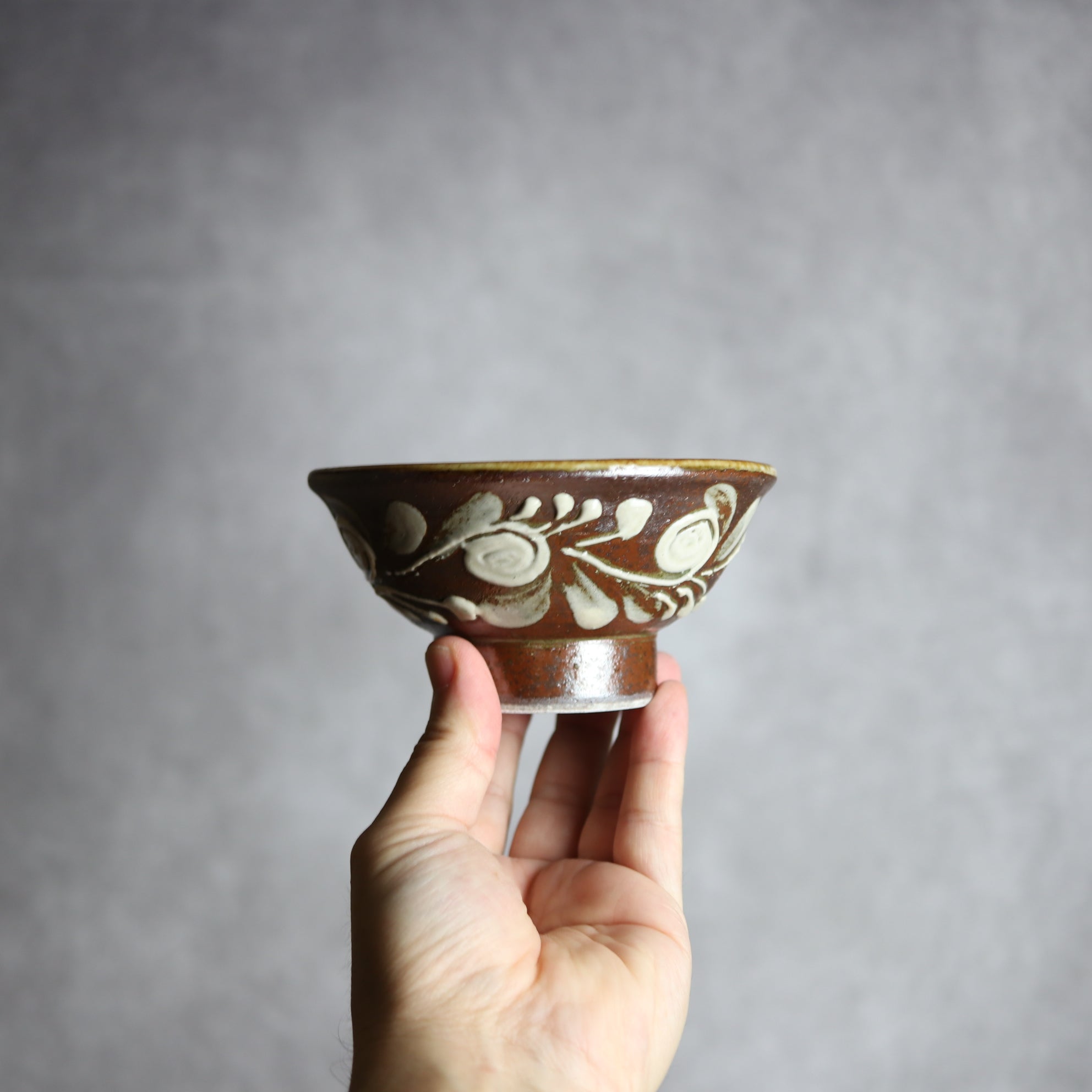 茂生窯 - 4寸マカイ2 イッチン 唐草 やちむん 陶器 茂生窯 - mundasui