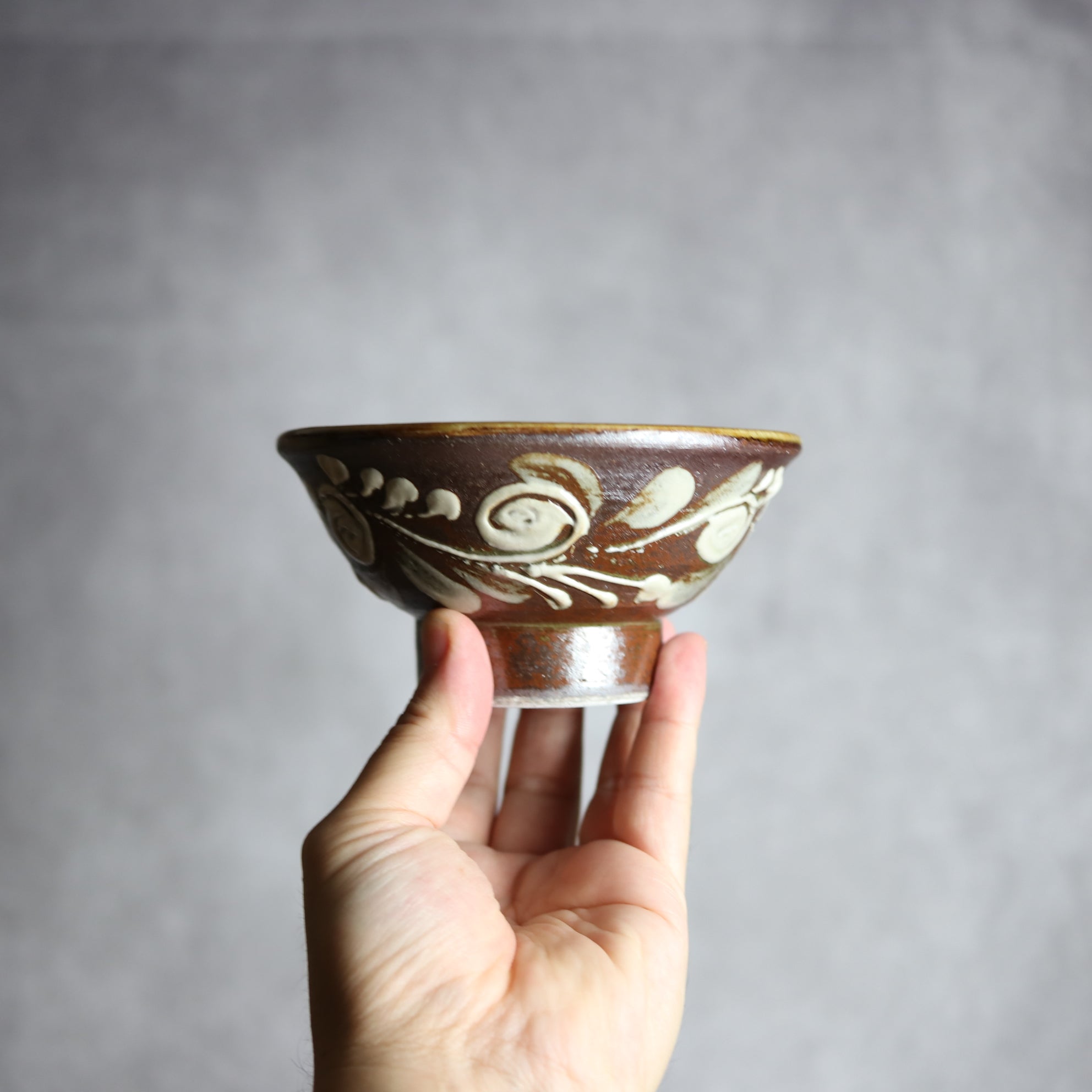 茂生窯 - 4寸マカイ2 イッチン 唐草 やちむん 陶器 茂生窯 - mundasui